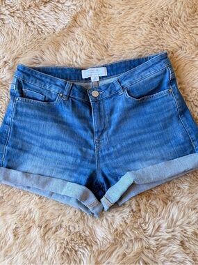 Blue Denim Roll-Cuff Women's Shorts White Label boyfriend cut